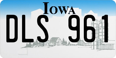 IA license plate DLS961