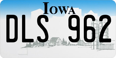 IA license plate DLS962