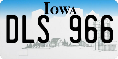 IA license plate DLS966