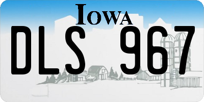 IA license plate DLS967