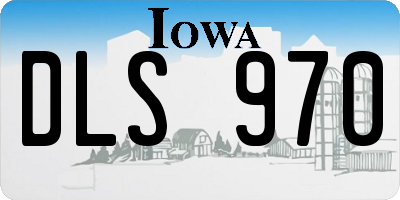 IA license plate DLS970