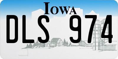 IA license plate DLS974
