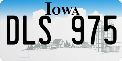 IA license plate DLS975