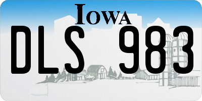 IA license plate DLS983