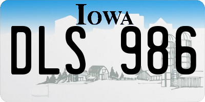 IA license plate DLS986