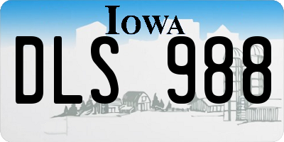 IA license plate DLS988