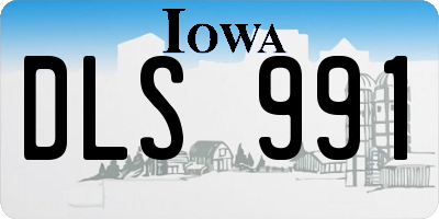 IA license plate DLS991