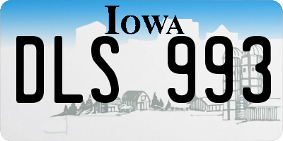 IA license plate DLS993