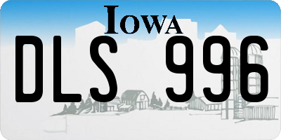 IA license plate DLS996