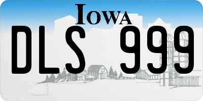 IA license plate DLS999