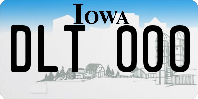IA license plate DLT000