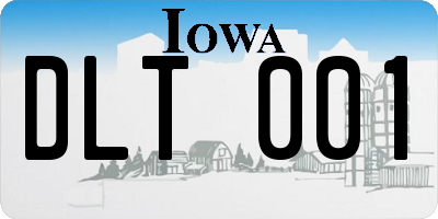 IA license plate DLT001