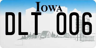 IA license plate DLT006
