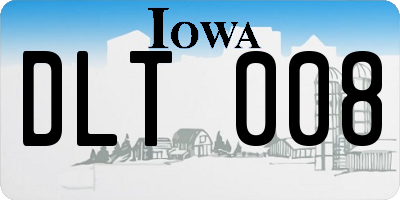IA license plate DLT008