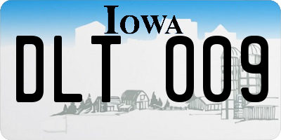 IA license plate DLT009