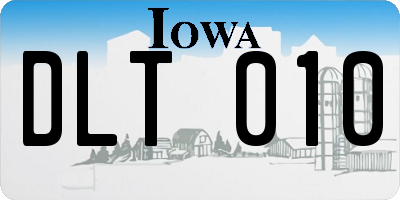 IA license plate DLT010