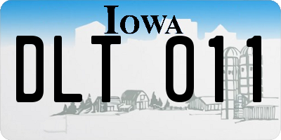 IA license plate DLT011