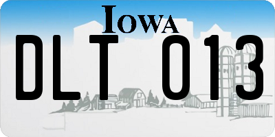 IA license plate DLT013