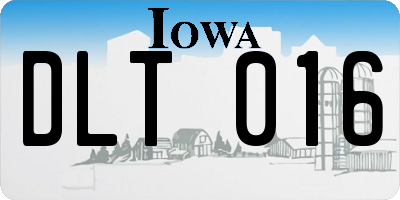 IA license plate DLT016