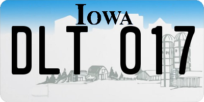 IA license plate DLT017