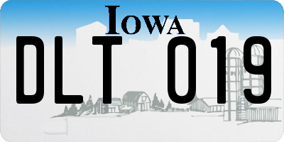 IA license plate DLT019