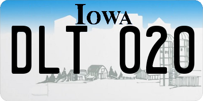 IA license plate DLT020
