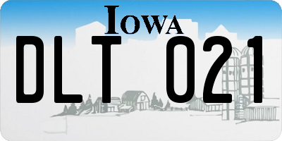 IA license plate DLT021