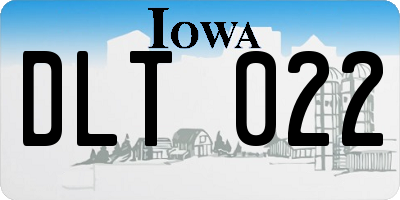 IA license plate DLT022