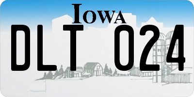 IA license plate DLT024