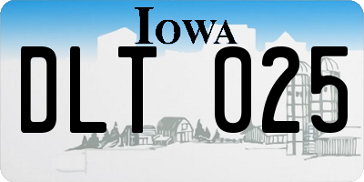 IA license plate DLT025