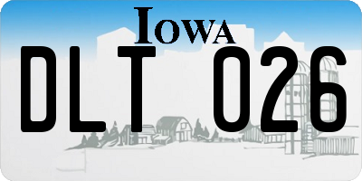 IA license plate DLT026