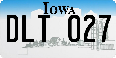 IA license plate DLT027