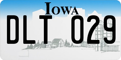 IA license plate DLT029