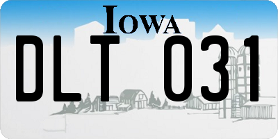 IA license plate DLT031