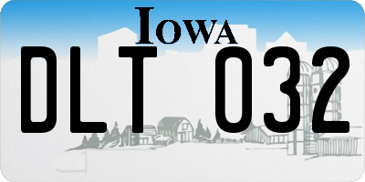IA license plate DLT032