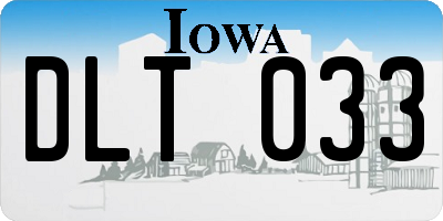 IA license plate DLT033