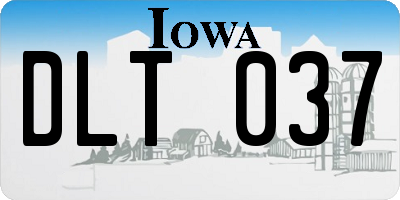 IA license plate DLT037