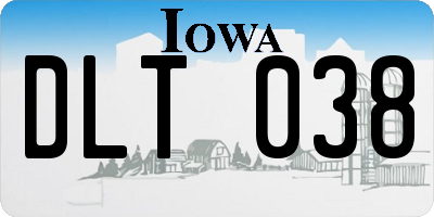 IA license plate DLT038