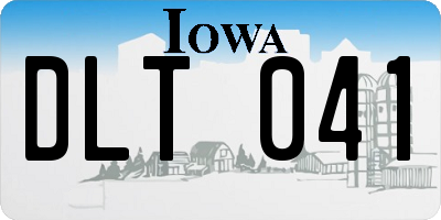 IA license plate DLT041