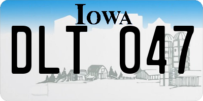 IA license plate DLT047