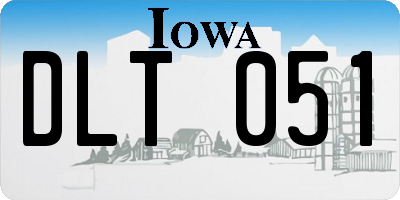 IA license plate DLT051