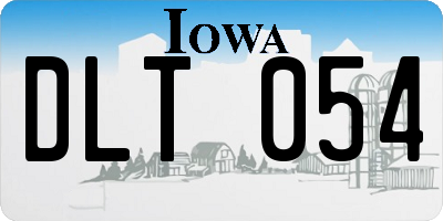 IA license plate DLT054