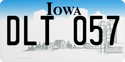 IA license plate DLT057