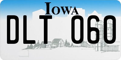 IA license plate DLT060