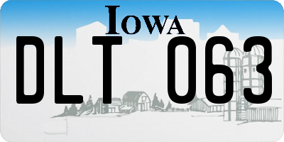 IA license plate DLT063