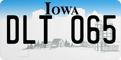 IA license plate DLT065