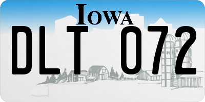 IA license plate DLT072