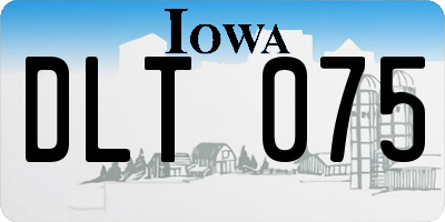 IA license plate DLT075