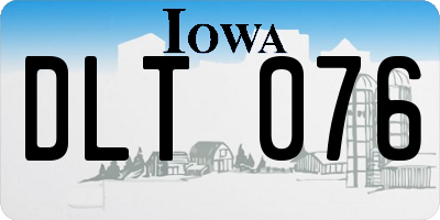 IA license plate DLT076