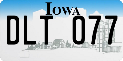 IA license plate DLT077